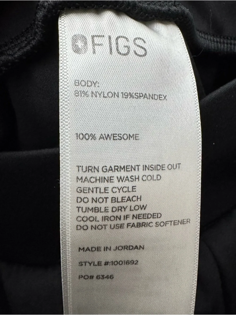 FIGS Black Jogger Scrub Pants Stretch Tapered Medical Small - Picture 8 of 10